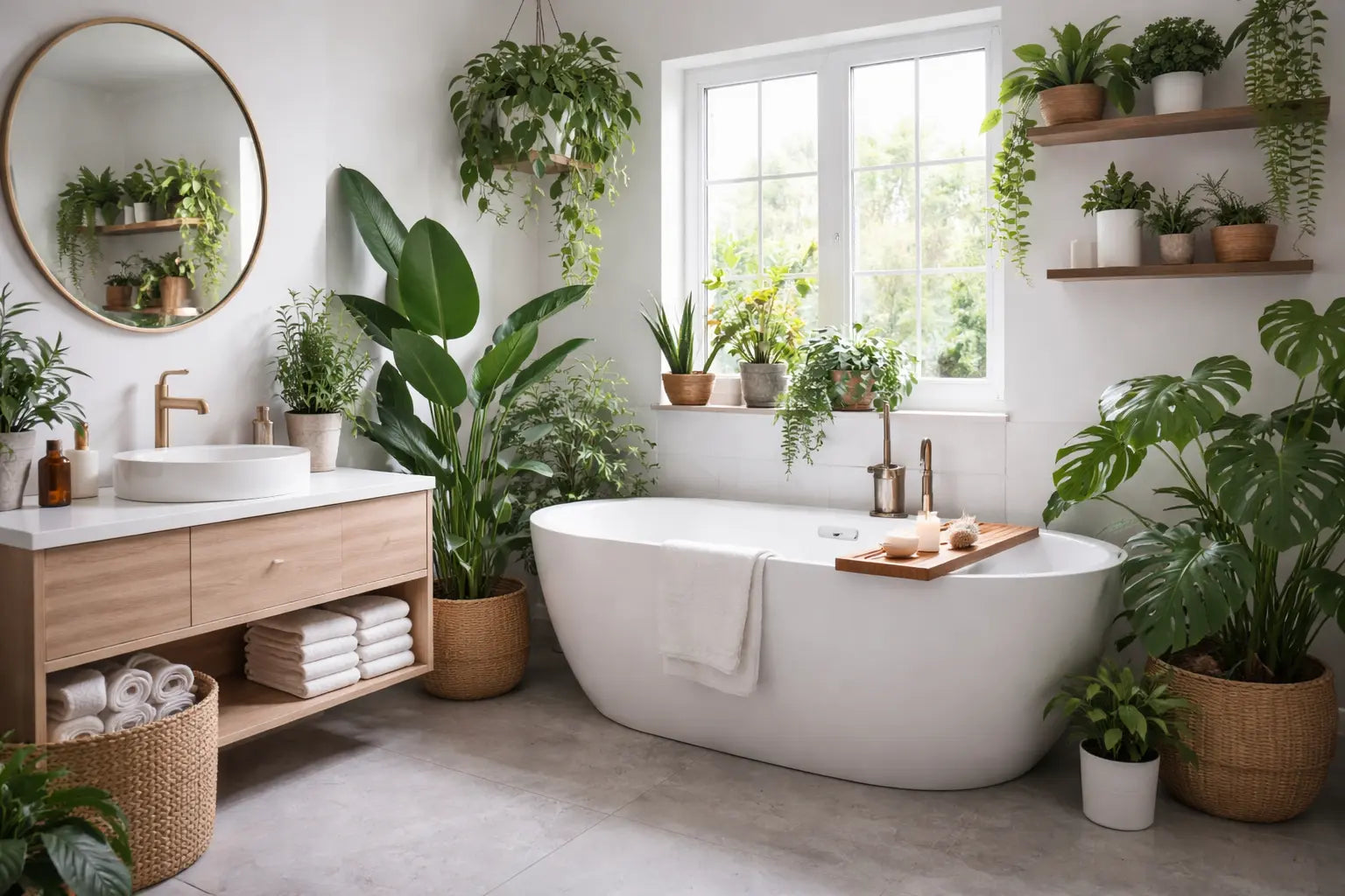 Meilleures plantes d’intérieur pour salle de bain : plantes tropicales, purifiantes et résistantes à l’humidité pour une décoration naturelle et apaisante.