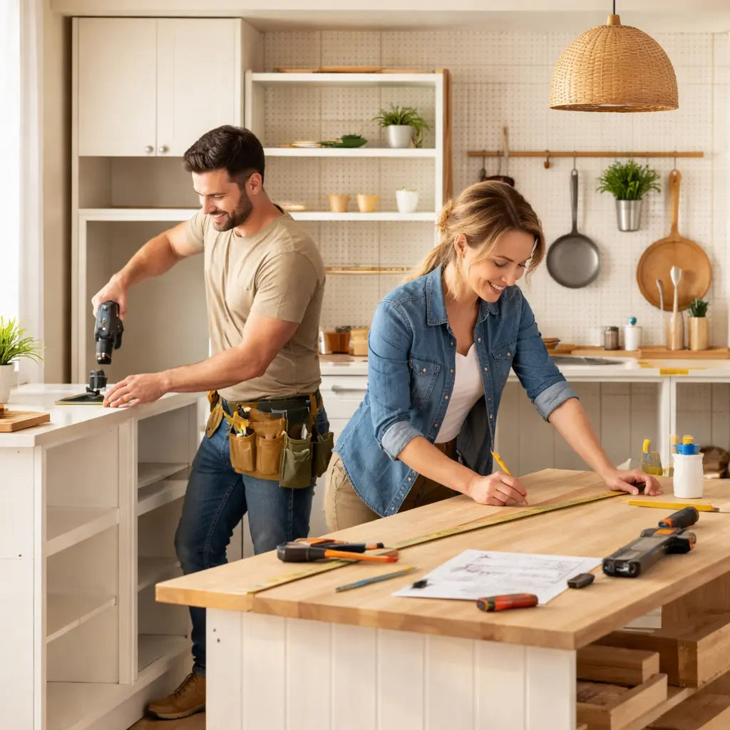 Guide pour apprendre à construire une cuisine fonctionnelle et moderne, en planifiant l’espace, les meubles, les équipements et l’aménagement intérieur.