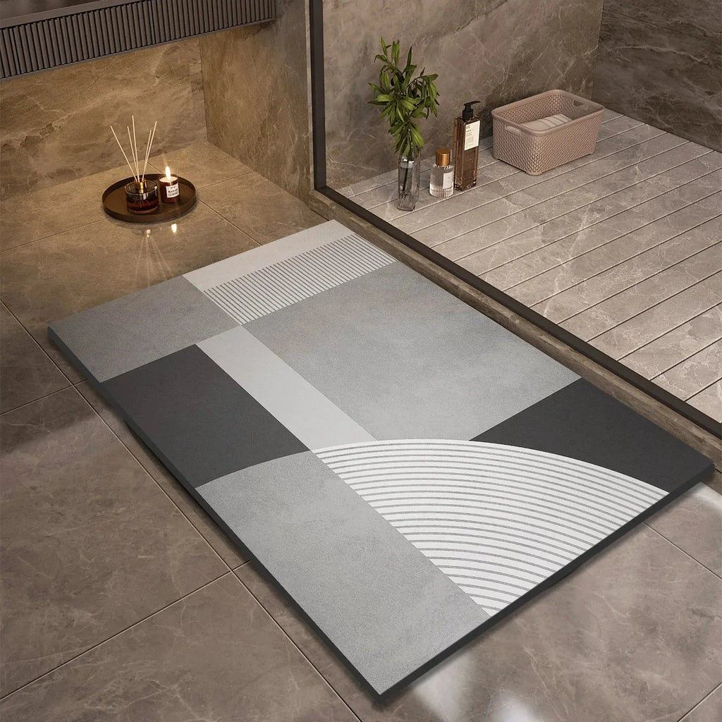 Tapis de bain de luxe en boue de Diatomite Tapis de bain qui sèche