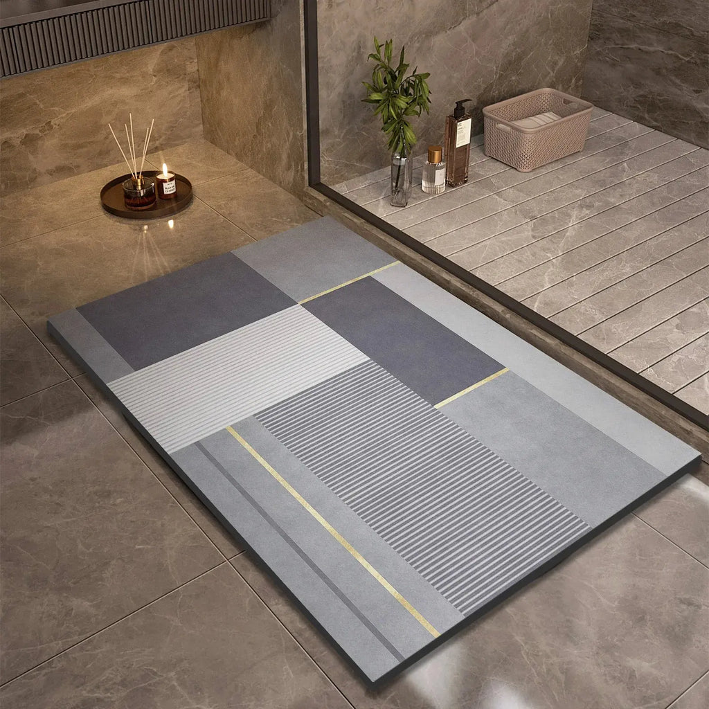 Tapis de bain de luxe en boue de Diatomite Tapis de bain qui sèche