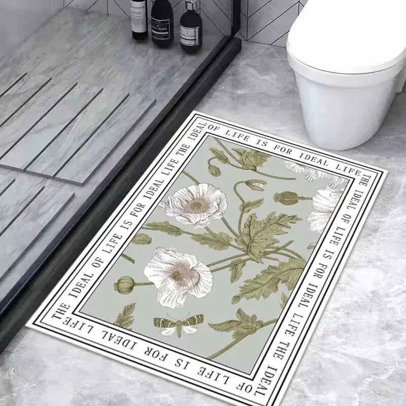 Tapis de Bain Ultra Absorbant en Diatomite