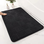 Tapis de Bain Ultra Absorbant en Diatomite antidérapant noir