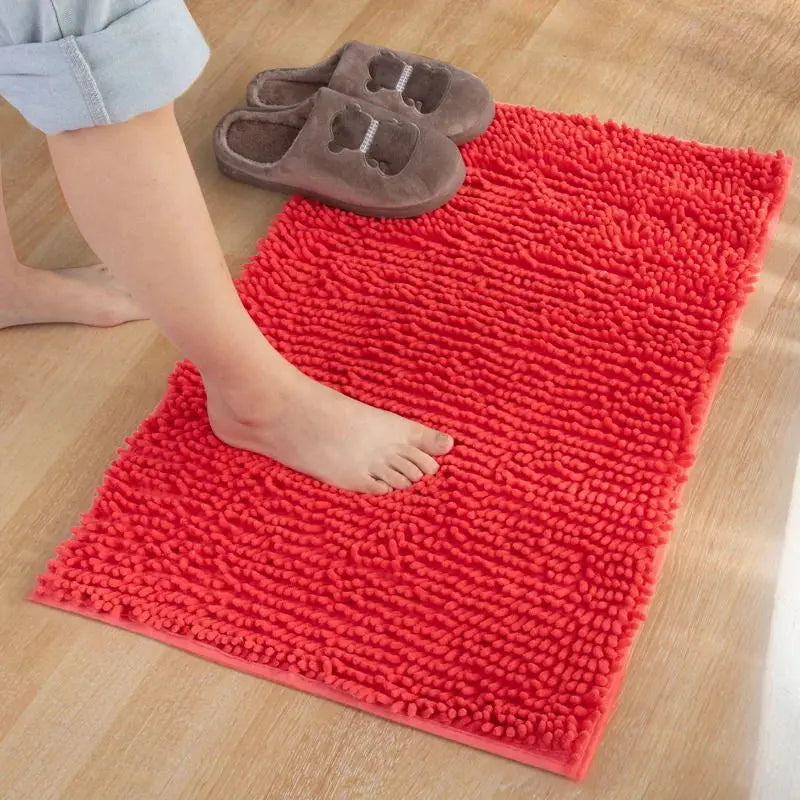 Tapis de bain 120x80 rouge