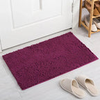 Tapis de bain 120x80 rouge bordeaux
