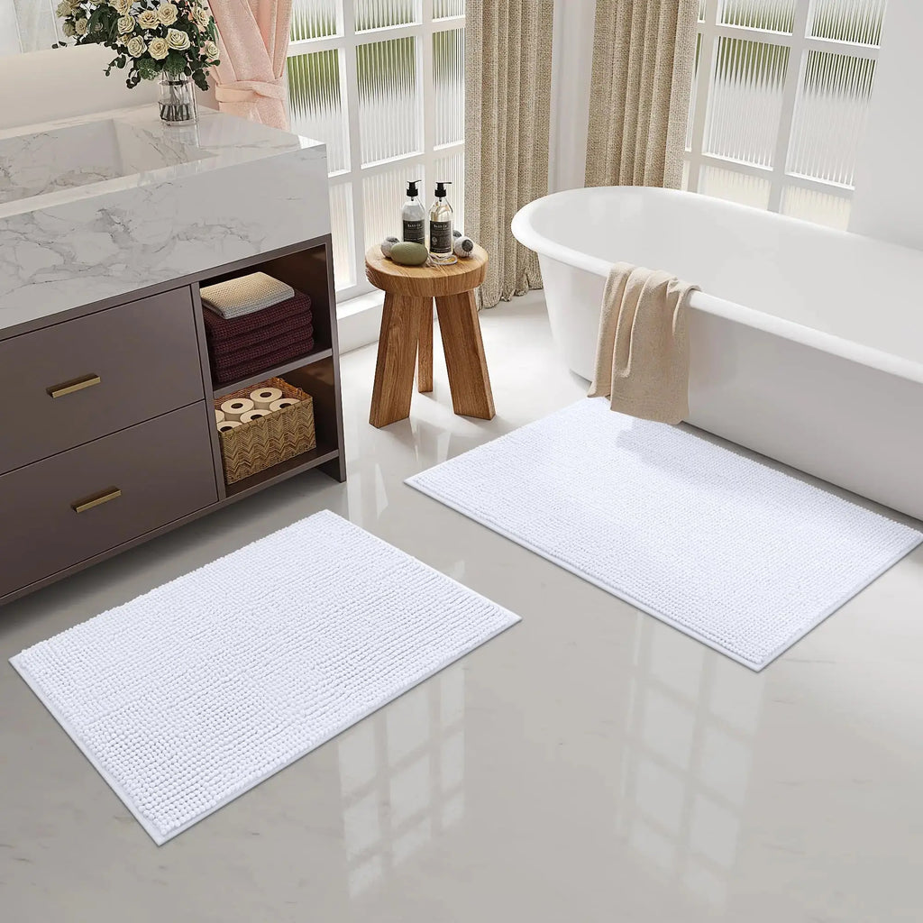 Tapis de bain Grand Lourd Solide blanc gran
