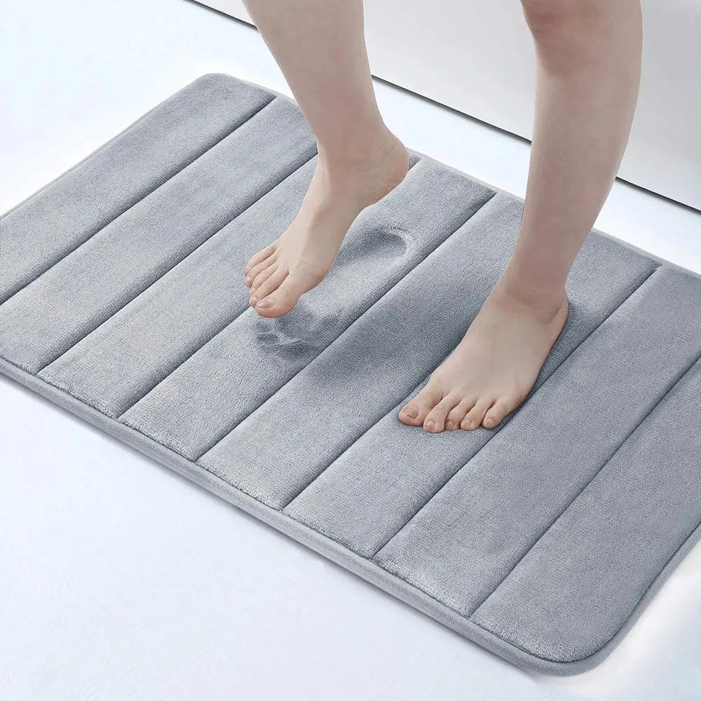 Tapis de bain Merci gris