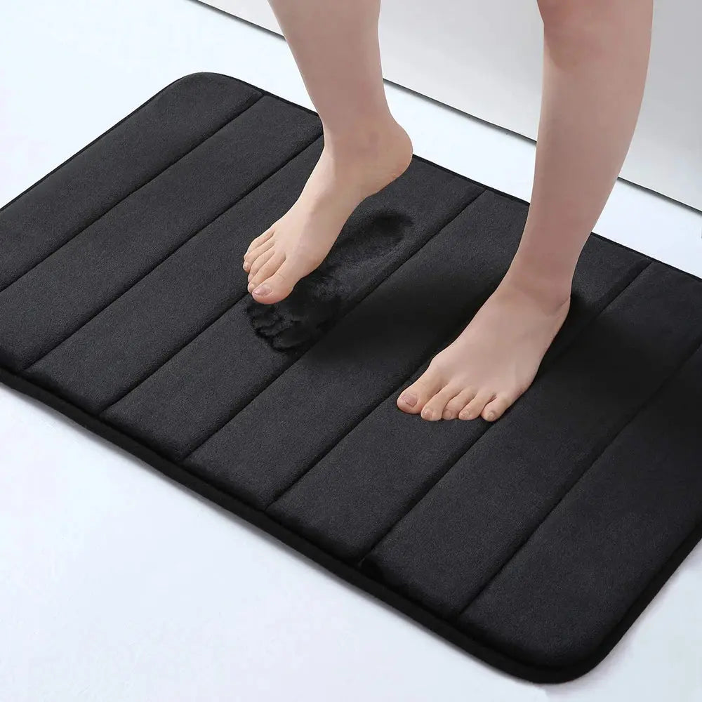 Tapis de bain Merci noir