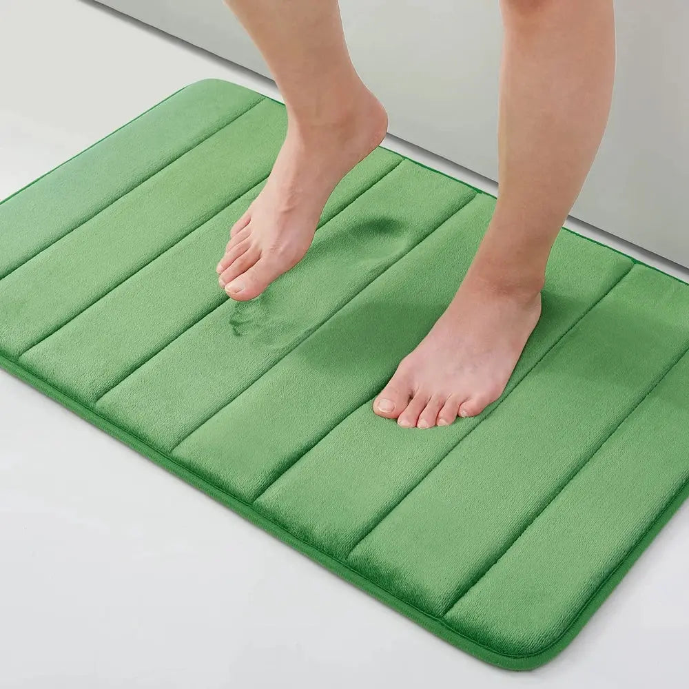 Tapis de bain Merci vert