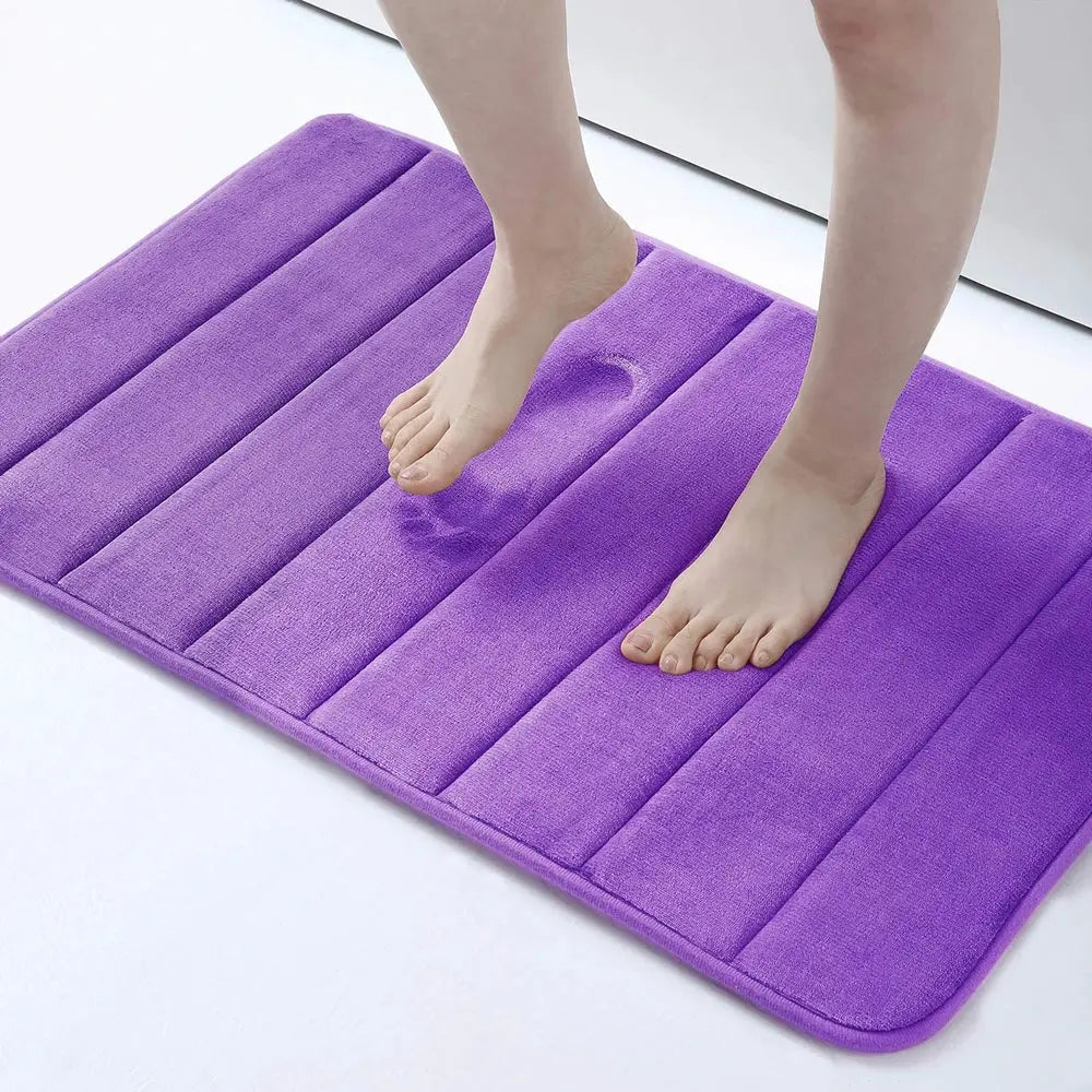 Tapis de bain Merci violet