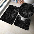Tapis de bain absorbant antidérapant en marbre noir
