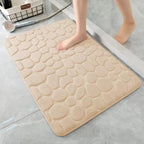 Tapis de bain absorbant en bonbon khaki