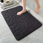 Tapis de bain absorbant en bonbon noir