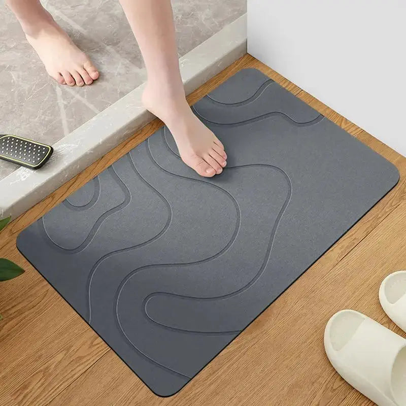Tapis de bain absorbant en couleur