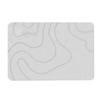 Tapis de bain absorbant en couleur blanc