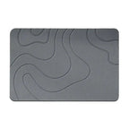 Tapis de bain absorbant en couleur gris
