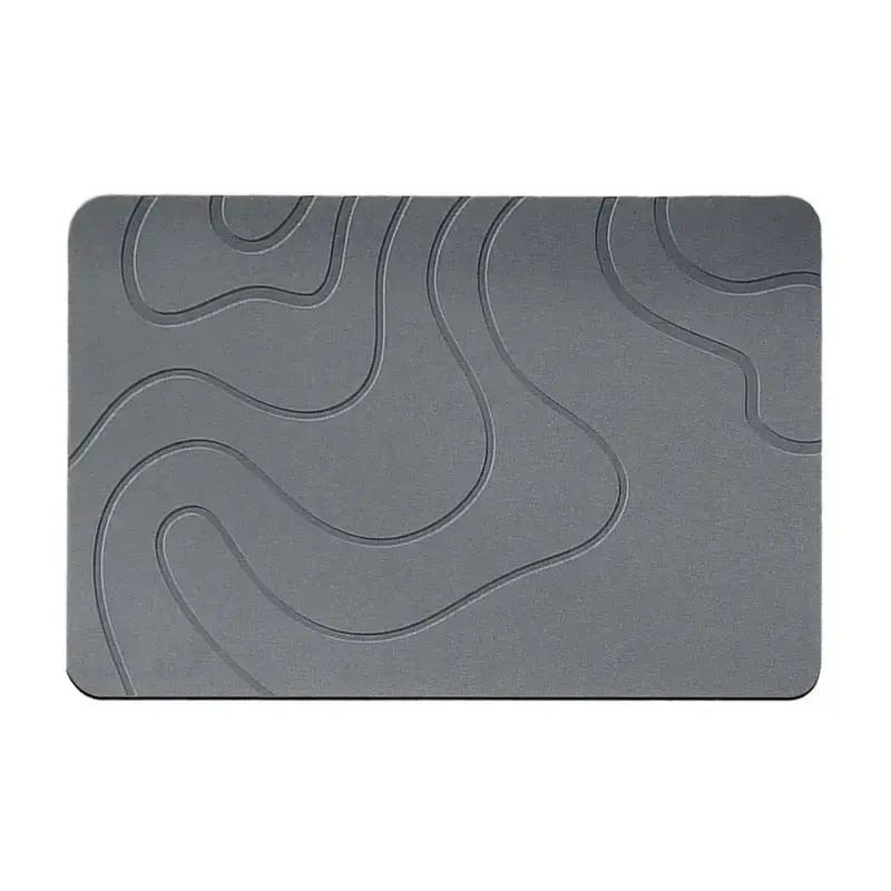 Tapis de bain absorbant en couleur gris