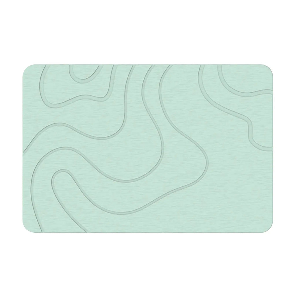 Tapis de bain absorbant en couleur vert