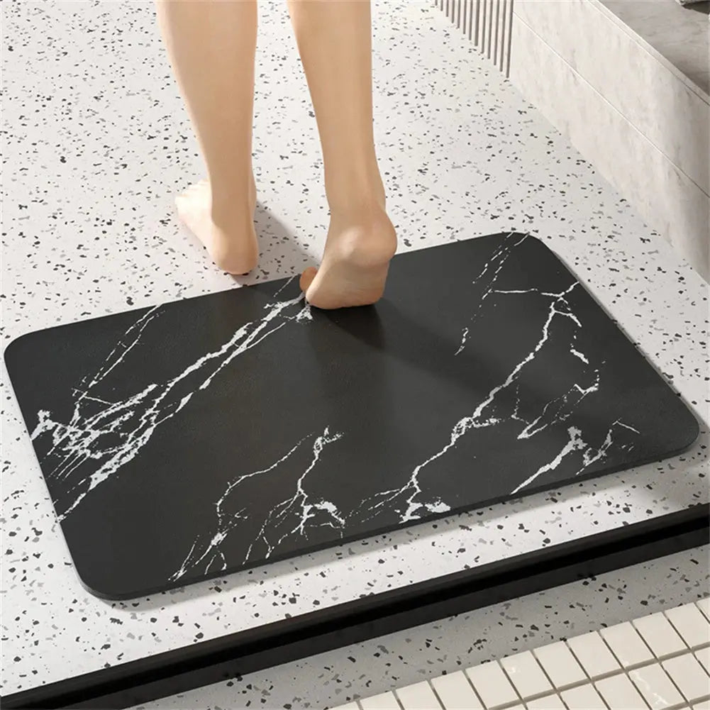 Tapis de bain absorbant luxe noir
