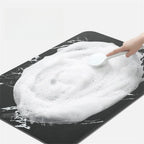 Tapis de bain absorbant luxe noir propre
