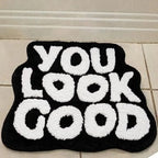 Tapis de bain antidérapant You Look Good noir
