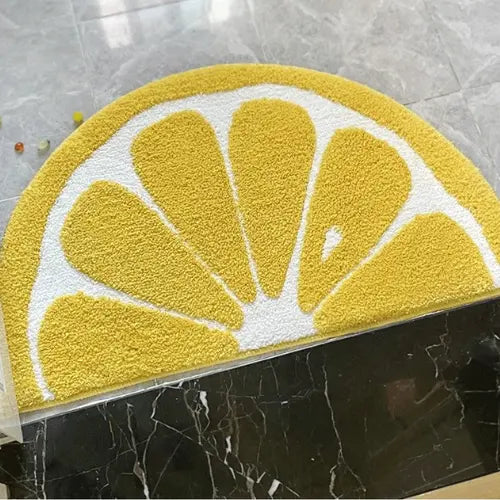 Tapis de bain antidérapant absorbant l'eau citron 1