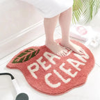 Tapis de bain antidérapant floqué rouge 4