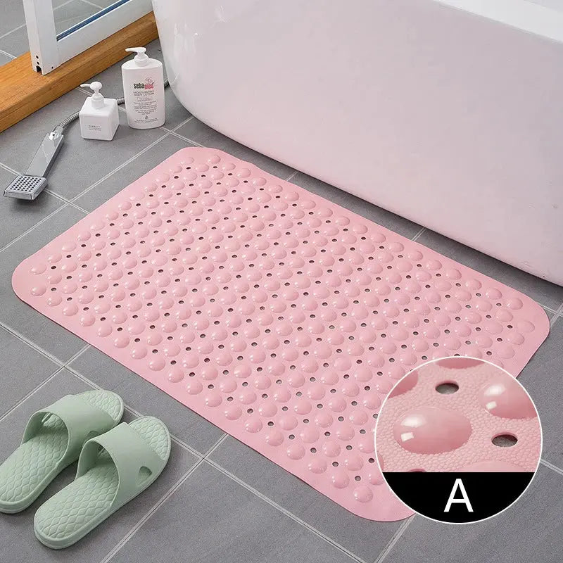 Tapis de bain antidérapant grande taille rose