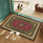 Tapis de bain antidérapant imprimé rouge vert