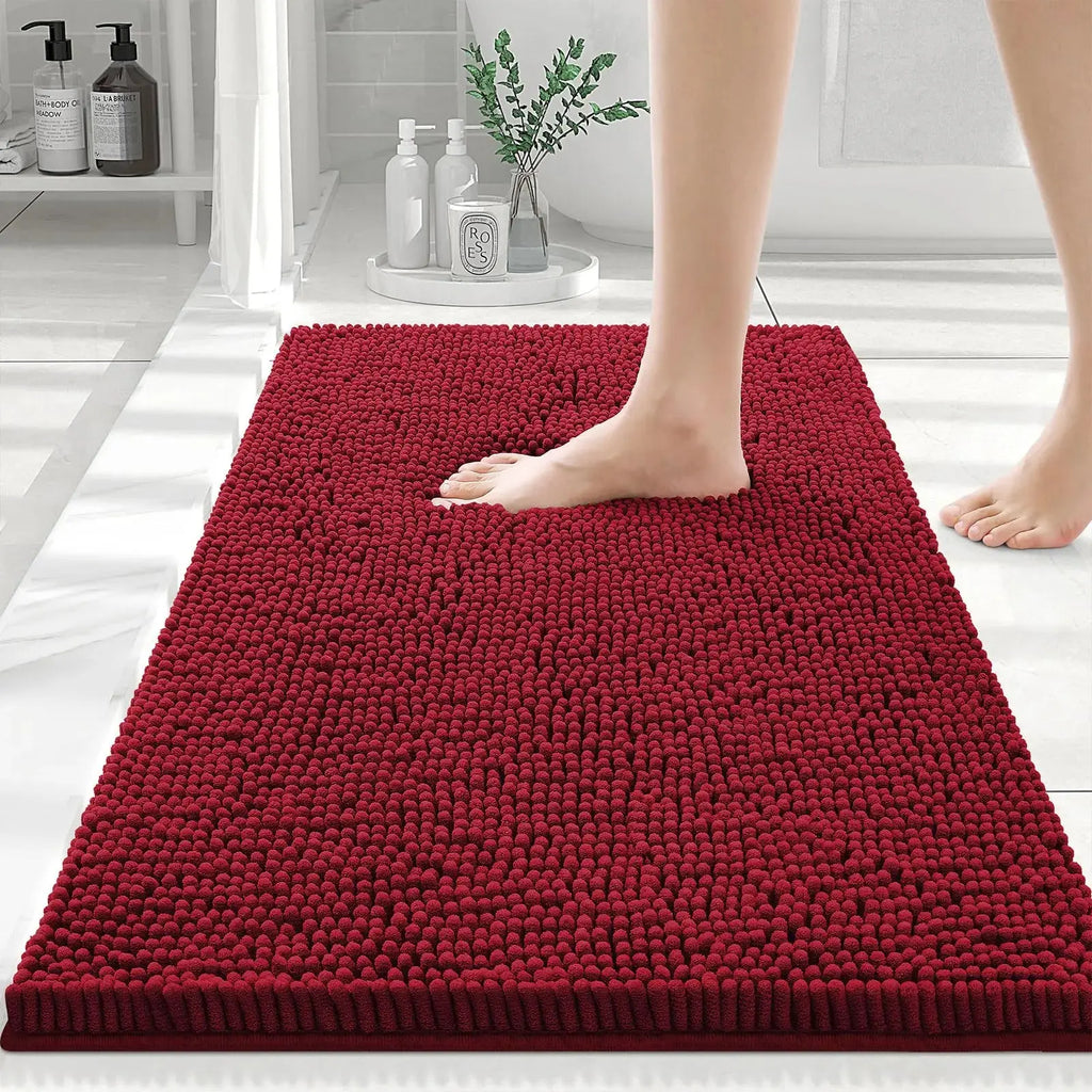 Tapis de bain moderne gris clair pour décoration chic