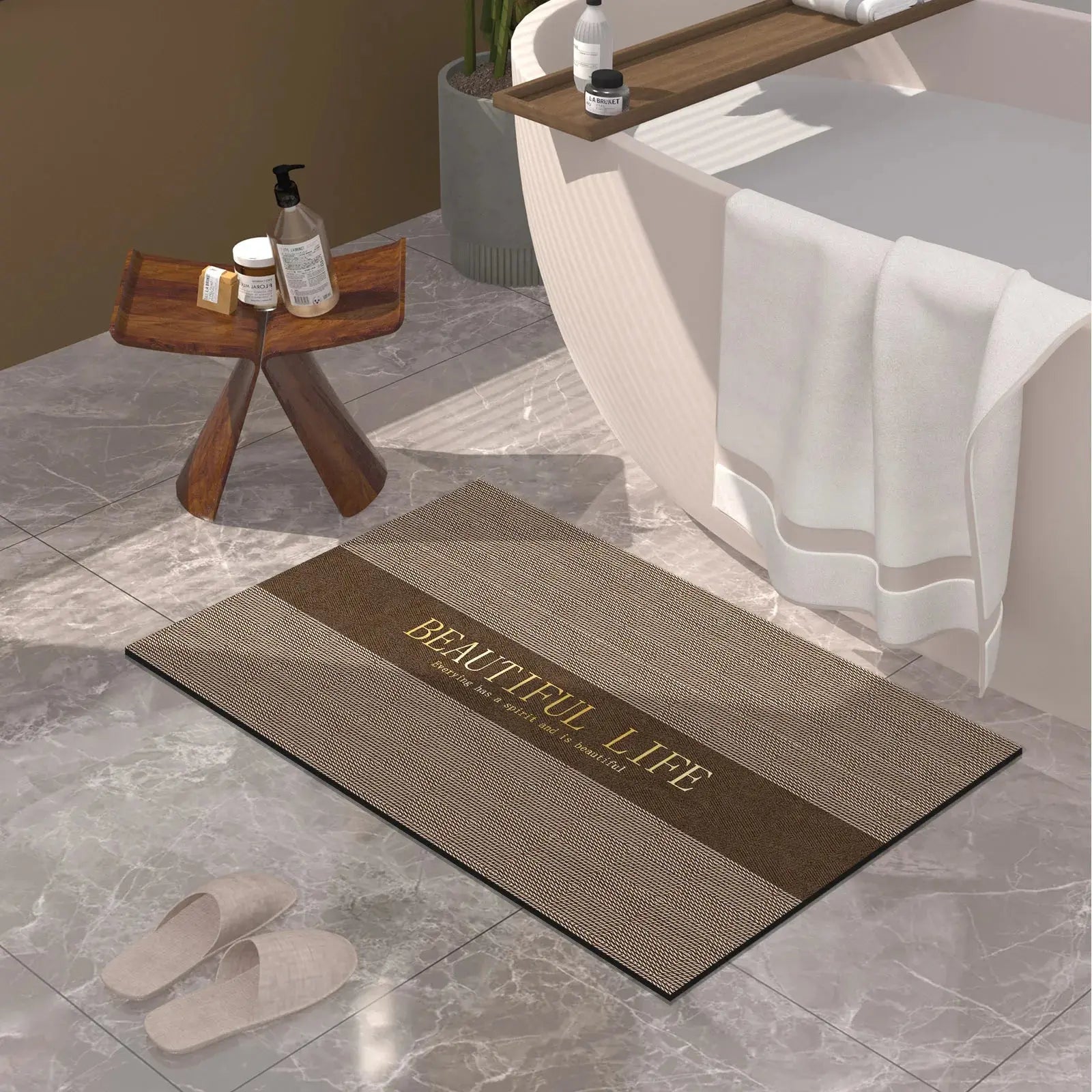 Tapis de bain doux et confortable pour usage quotidien