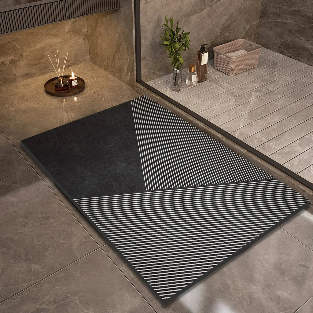 Tapis de bain doux et absorbant pour salle de bain design