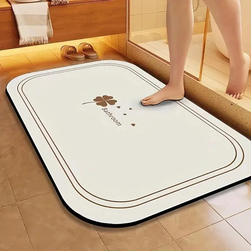 Tapis de bain bonne mousse blanc