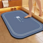 Tapis de bain bonne mousse bleu clair