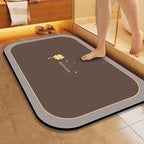 Tapis de bain bonne mousse violet rosé