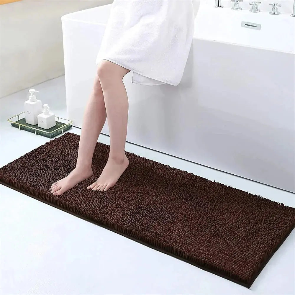 Tapis de bain caresse pieds chocolat