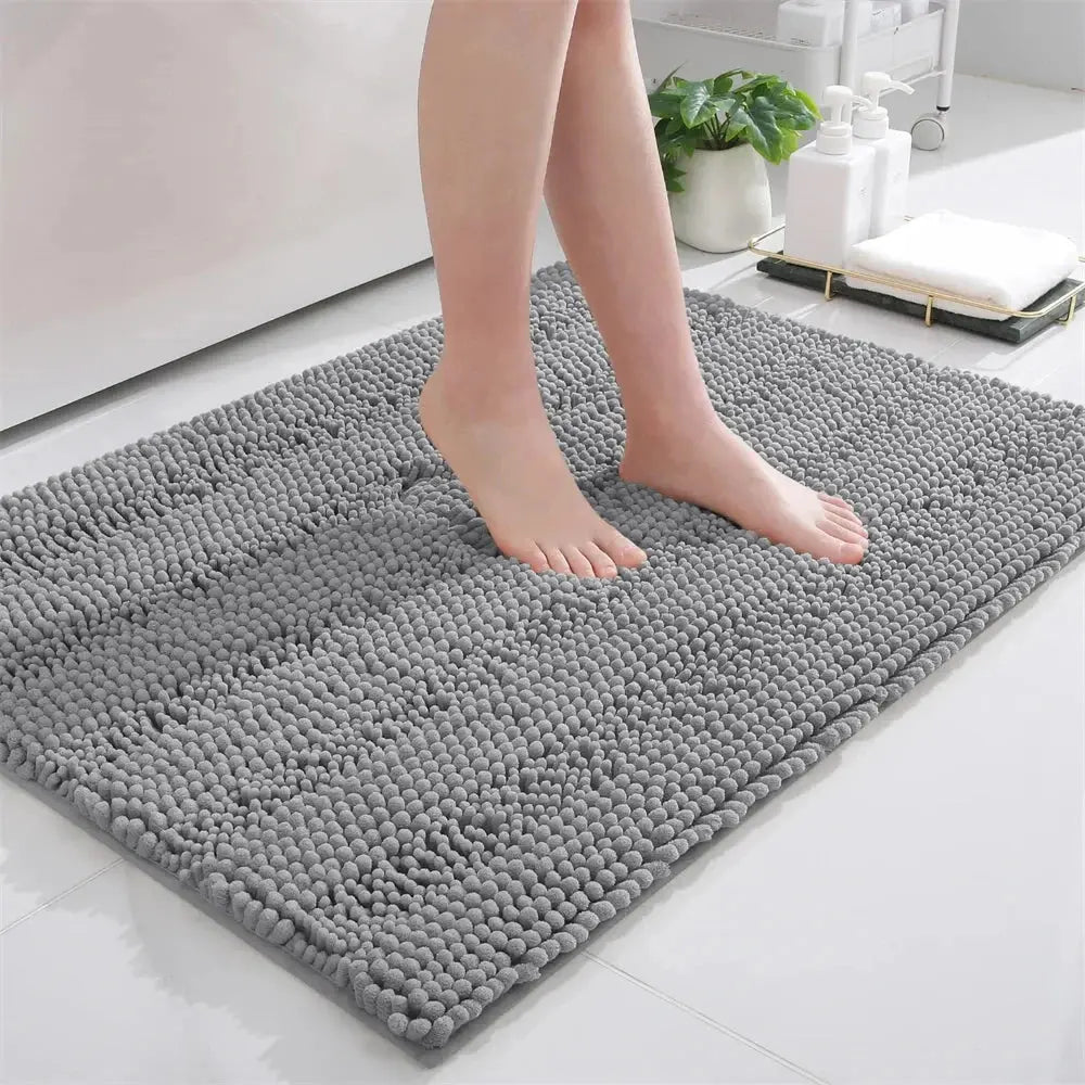 Tapis de bain caresse pieds gris 1