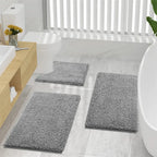 Tapis de bain caresse pieds gris 3