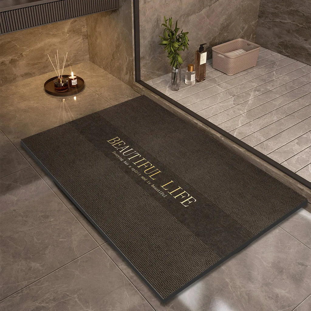 Tapis de bain moderne absorbant pour maison élégante