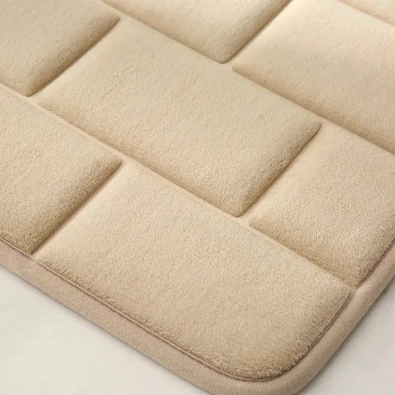 Tapis de bain crème en mousse à mémoire de forme 2 ok 1