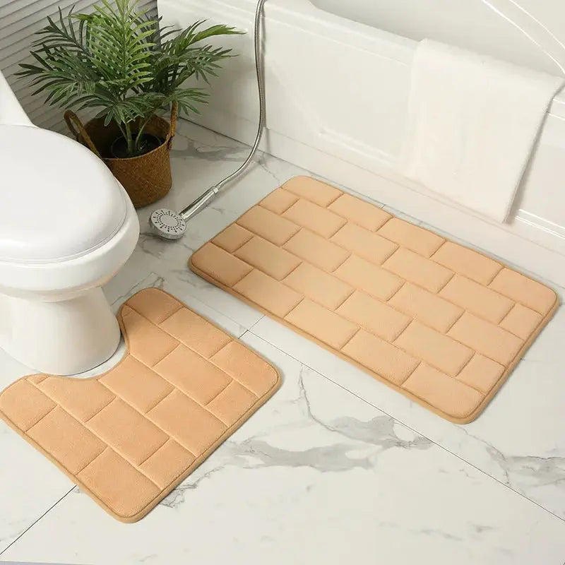 Tapis de bain crème en mousse à mémoire de forme 2 ok 10