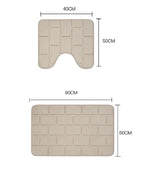 Tapis de bain crème en mousse à mémoire de forme 2 ok 3