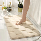 Tapis de bain crème en mousse à mémoire de forme 2 ok 4