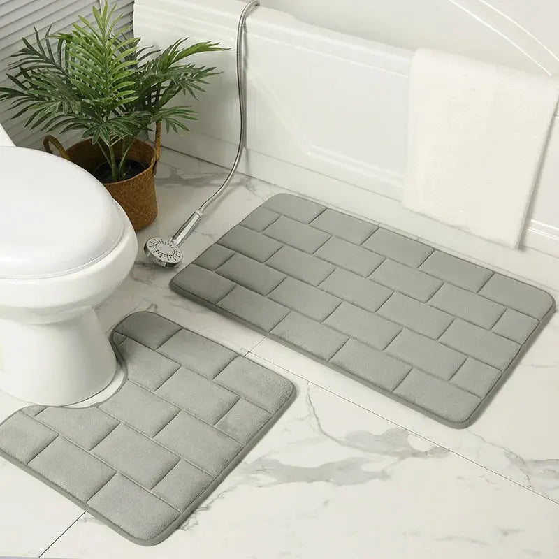 Tapis de bain crème en mousse à mémoire de forme 2 ok 5
