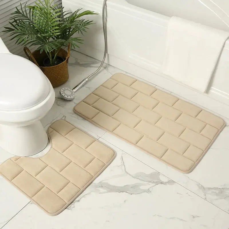 Tapis de bain crème en mousse à mémoire de forme 2 ok 9
