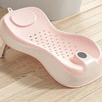 Tapis de bain à détection de température pour bébé rose
