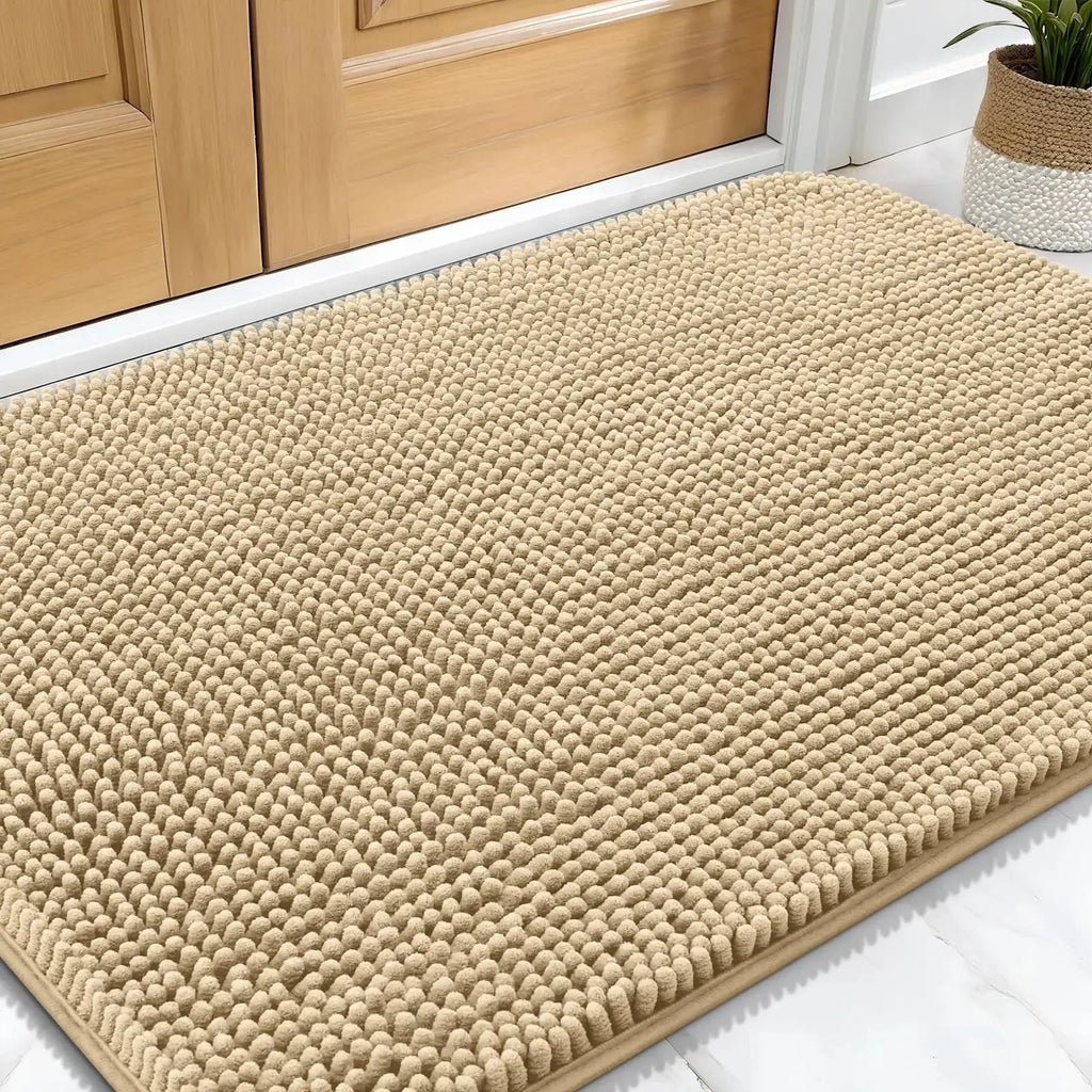 Tapis de bain de porte pour chien mignon beige