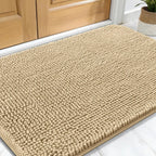 Tapis de bain de porte pour chien mignon beige