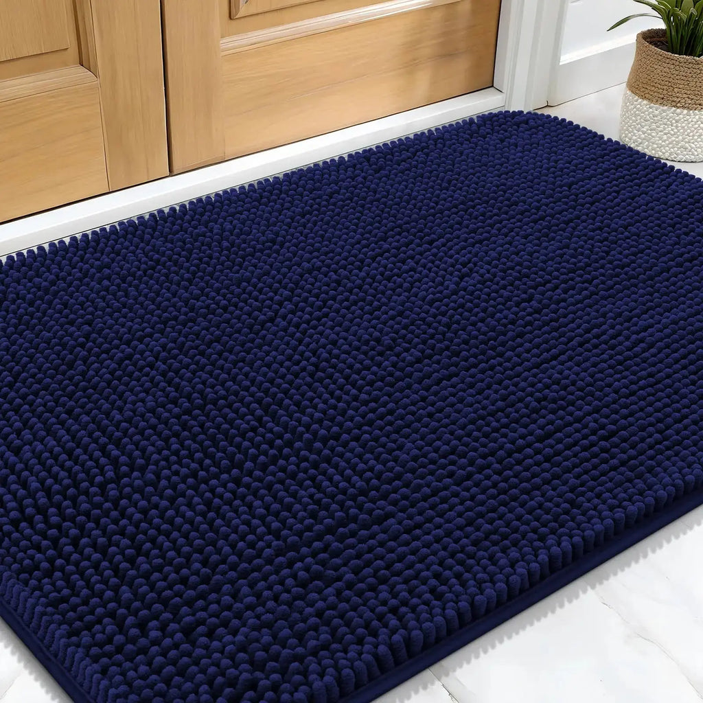 Tapis de bain de porte pour chien mignon bleu de nuit