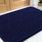 Tapis de bain de porte pour chien mignon bleu de nuit