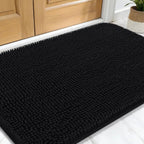 Tapis de bain de porte pour chien mignon noir